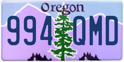 OR license plate 994QMD