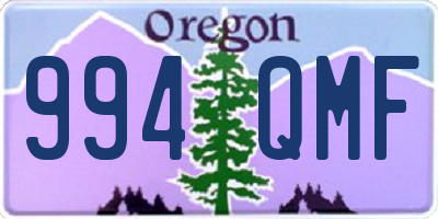 OR license plate 994QMF