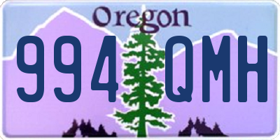 OR license plate 994QMH