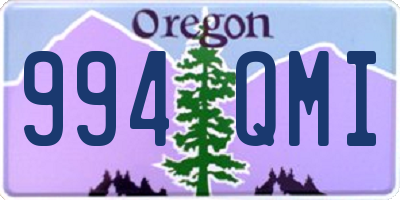 OR license plate 994QMI