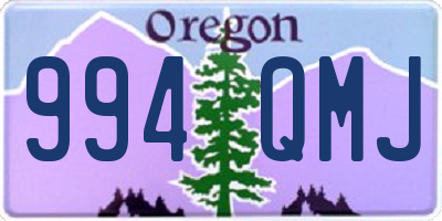 OR license plate 994QMJ