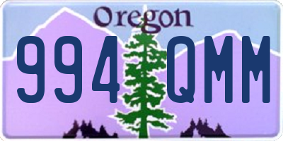 OR license plate 994QMM