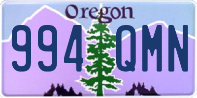OR license plate 994QMN