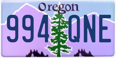 OR license plate 994QNE