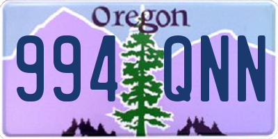 OR license plate 994QNN