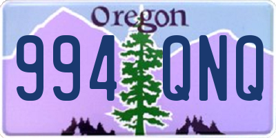 OR license plate 994QNQ