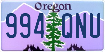 OR license plate 994QNU
