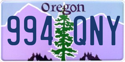 OR license plate 994QNY