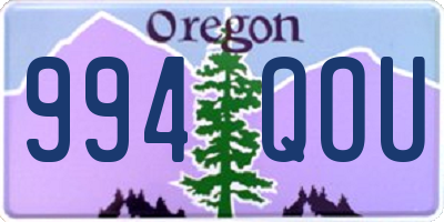 OR license plate 994QOU