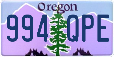 OR license plate 994QPE