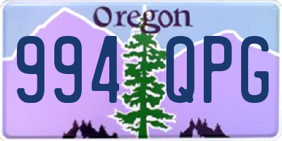 OR license plate 994QPG