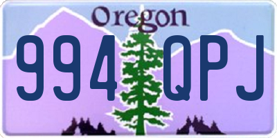 OR license plate 994QPJ