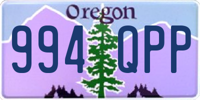 OR license plate 994QPP