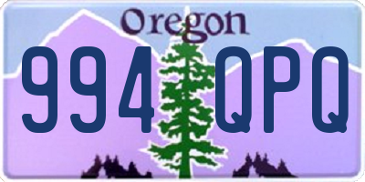 OR license plate 994QPQ