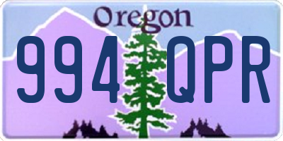 OR license plate 994QPR