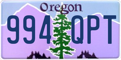 OR license plate 994QPT