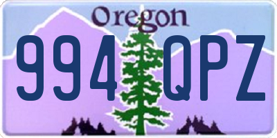 OR license plate 994QPZ