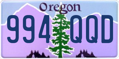 OR license plate 994QQD