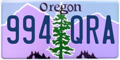 OR license plate 994QRA
