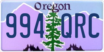 OR license plate 994QRC
