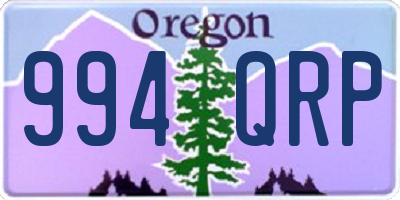 OR license plate 994QRP