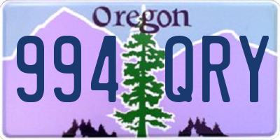 OR license plate 994QRY
