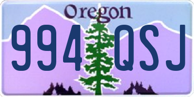 OR license plate 994QSJ