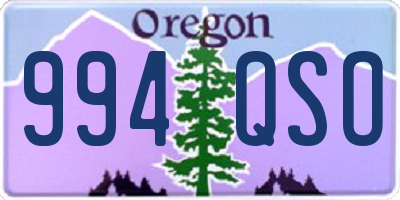 OR license plate 994QSO