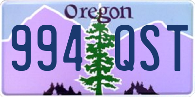 OR license plate 994QST