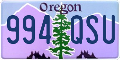 OR license plate 994QSU