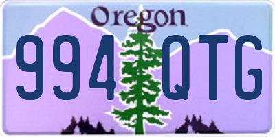 OR license plate 994QTG
