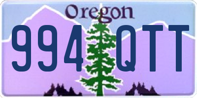 OR license plate 994QTT