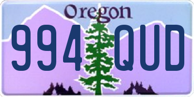 OR license plate 994QUD