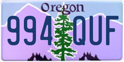 OR license plate 994QUF