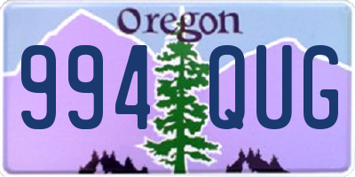 OR license plate 994QUG
