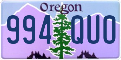 OR license plate 994QUO