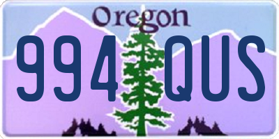 OR license plate 994QUS