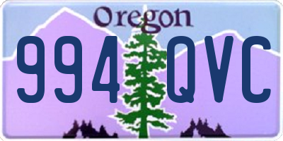 OR license plate 994QVC