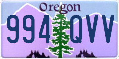 OR license plate 994QVV