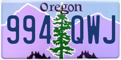 OR license plate 994QWJ