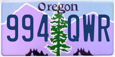 OR license plate 994QWR