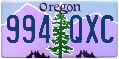 OR license plate 994QXC