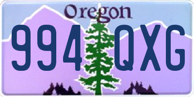 OR license plate 994QXG