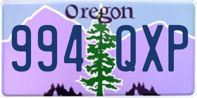 OR license plate 994QXP