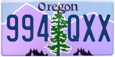 OR license plate 994QXX