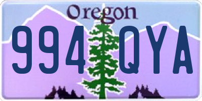 OR license plate 994QYA