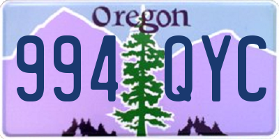 OR license plate 994QYC