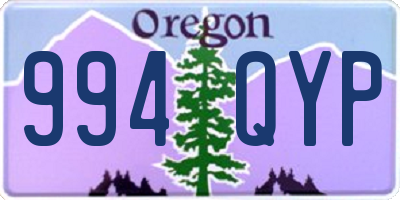 OR license plate 994QYP