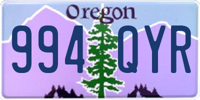 OR license plate 994QYR