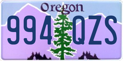 OR license plate 994QZS